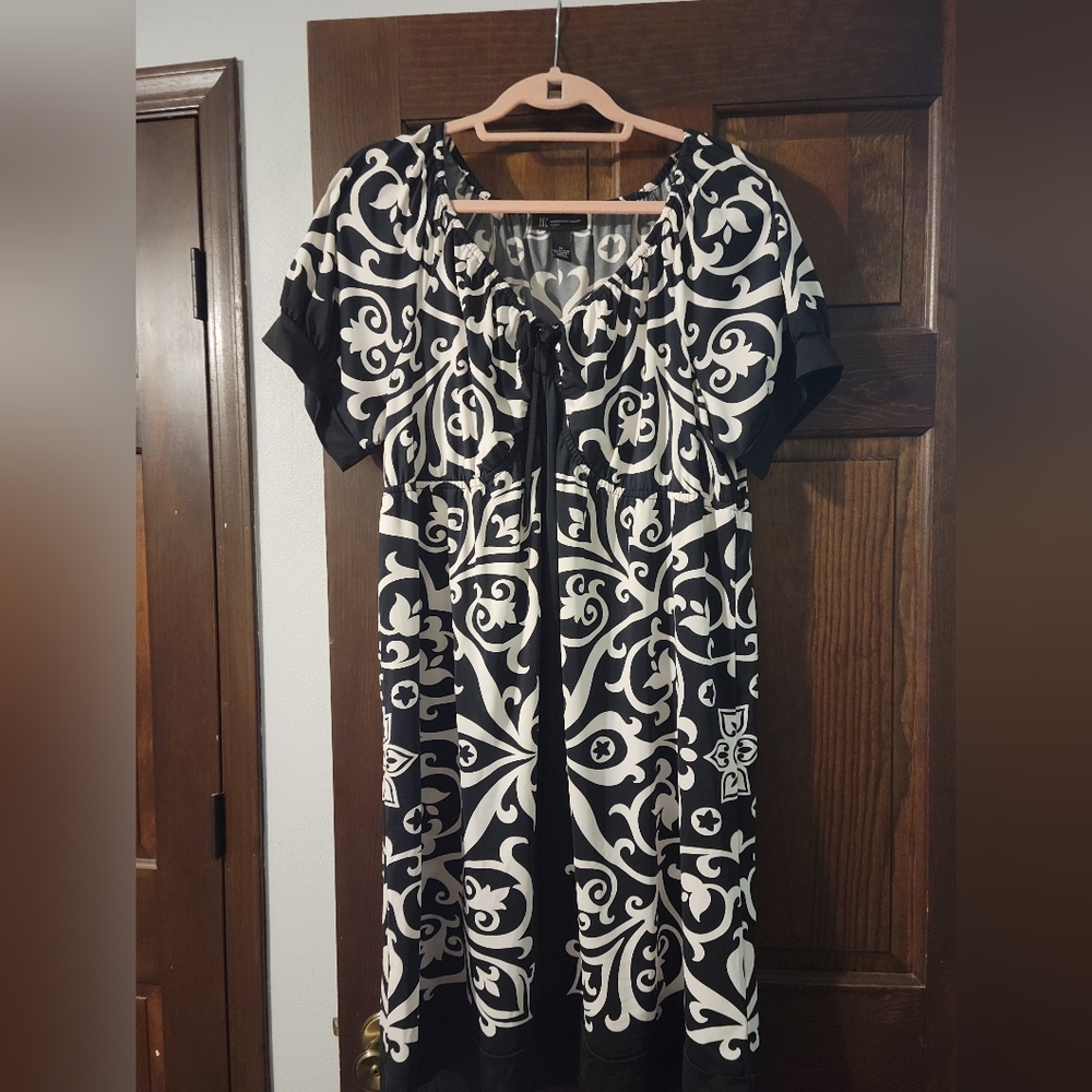 INC black and white dress